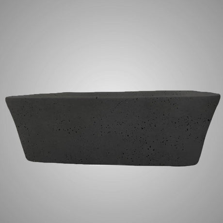Paspen Rectangular Cast Concrete Vessel Sink - Black