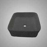 Paspen Rectangular Cast Concrete Vessel Sink - Black