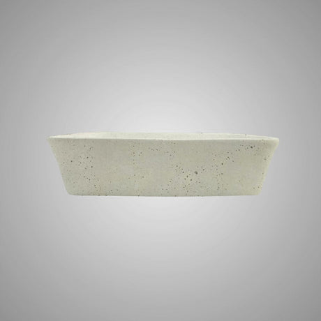 Paspen Rectangular Cast Concrete Vessel Sink - Cream