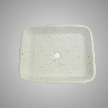 Paspen Rectangular Cast Concrete Vessel Sink - Cream