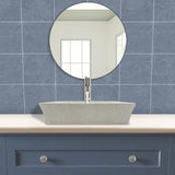 Paspen Rectangular Cast Concrete Vessel Sink - Cream