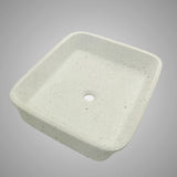 Paspen Rectangular Cast Concrete Vessel Sink - Cream