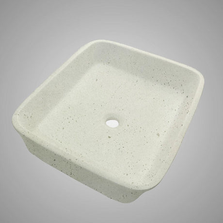 Paspen Rectangular Cast Concrete Vessel Sink - Cream