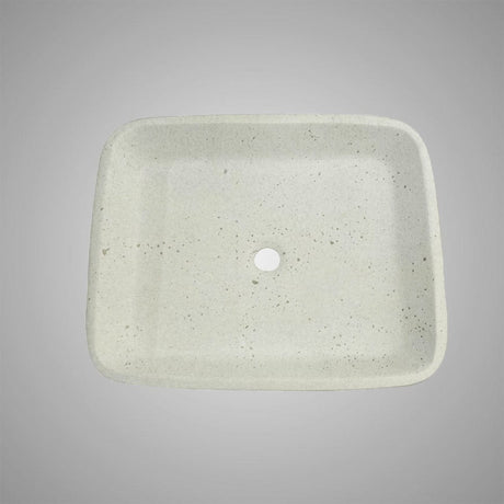 Paspen Rectangular Cast Concrete Vessel Sink - Cream
