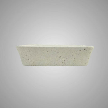 Paspen Rectangular Cast Concrete Vessel Sink - Cream