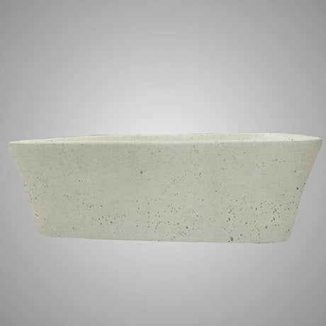 Paspen Rectangular Cast Concrete Vessel Sink - Cream