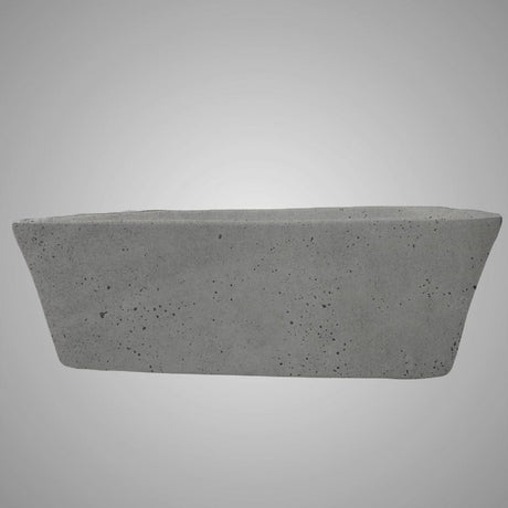 Paspen Rectangular Cast Concrete Vessel Sink - Dark Grey