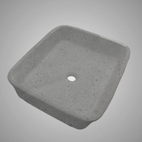 Paspen Rectangular Cast Concrete Vessel Sink - Dark Grey