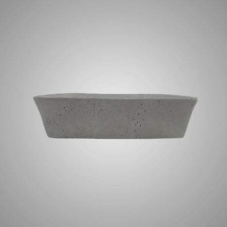 Paspen Rectangular Cast Concrete Vessel Sink - Dark Grey