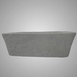 Paspen Rectangular Cast Concrete Vessel Sink - Dark Grey