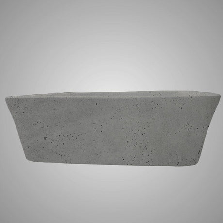 Paspen Rectangular Cast Concrete Vessel Sink - Dark Grey