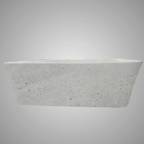 Paspen Rectangular Cast Concrete Vessel Sink - Light Grey