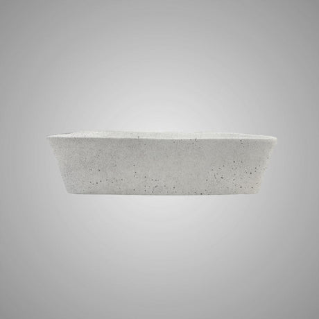 Paspen Rectangular Cast Concrete Vessel Sink - Light Grey