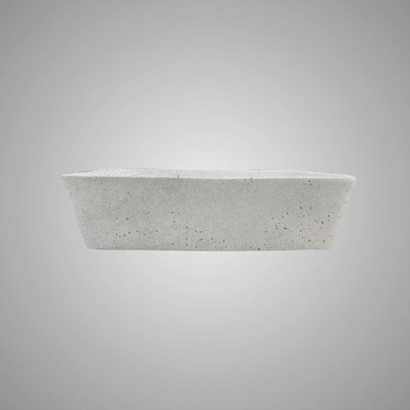 Paspen Rectangular Cast Concrete Vessel Sink - Light Grey