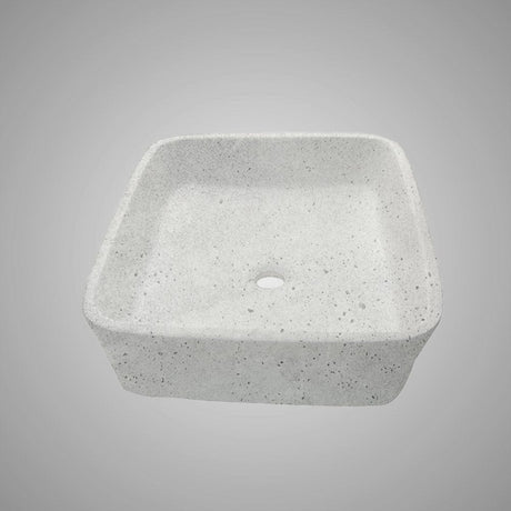 Paspen Rectangular Cast Concrete Vessel Sink - Light Grey
