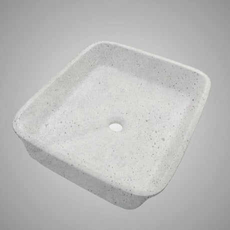 Paspen Rectangular Cast Concrete Vessel Sink - Light Grey