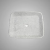 Paspen Rectangular Cast Concrete Vessel Sink - Light Grey