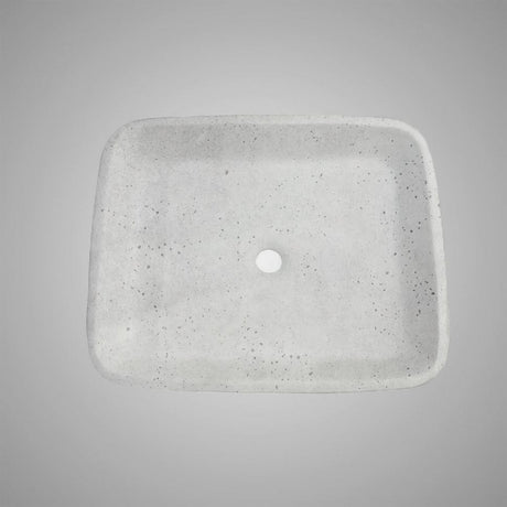 Paspen Rectangular Cast Concrete Vessel Sink - Light Grey