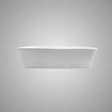 Paspen Rectangular Cast Concrete Vessel Sink - White