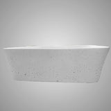 Paspen Rectangular Cast Concrete Vessel Sink - White
