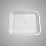Paspen Rectangular Cast Concrete Vessel Sink - White