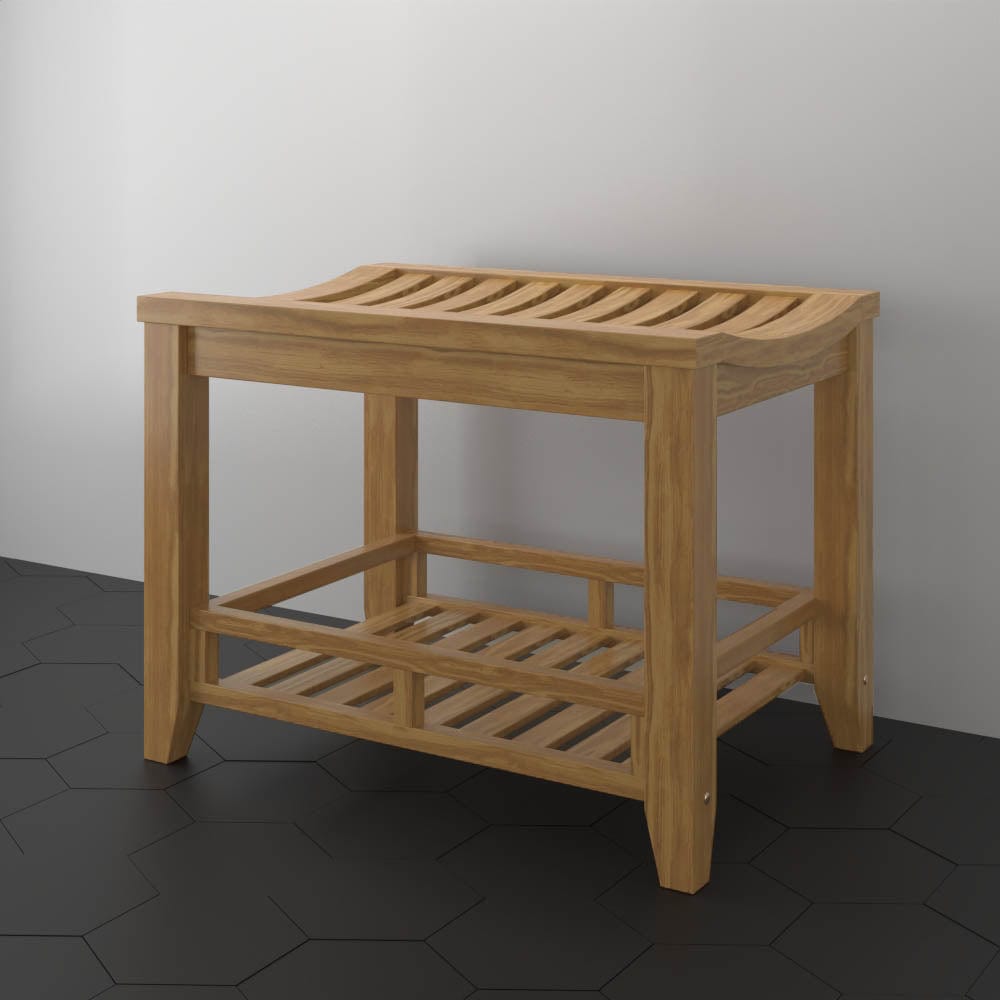 Peley Teak Shower Stool