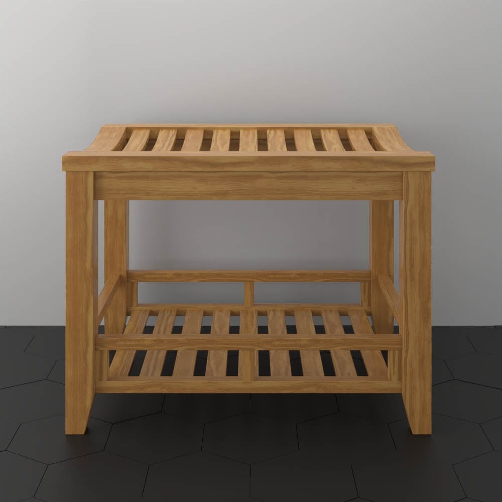 Peley Teak Shower Stool