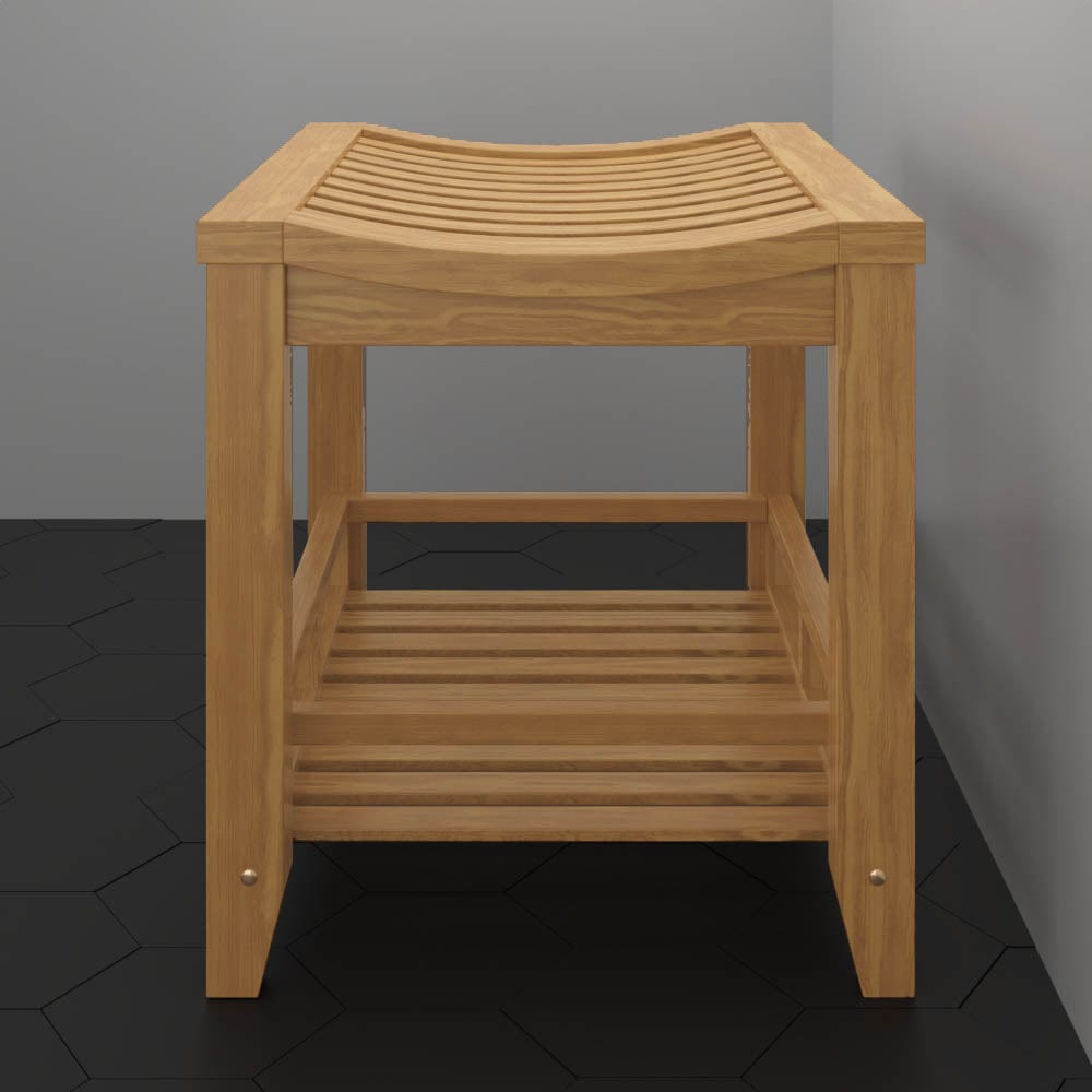 Peley Teak Shower Stool