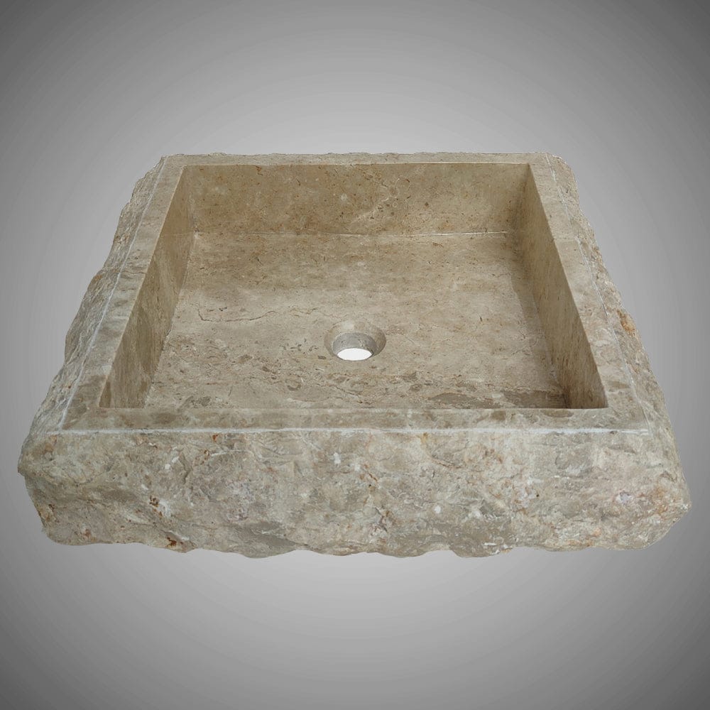 Peply Marble Vessel Sink - Dark Cream