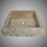 Peply Marble Vessel Sink - Dark Cream