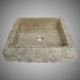 Peply Marble Vessel Sink - Dark Cream