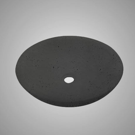 Pepster Round Cast Concrete Vessel Sink - Black