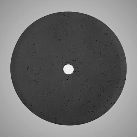 Pepster Round Cast Concrete Vessel Sink - Black
