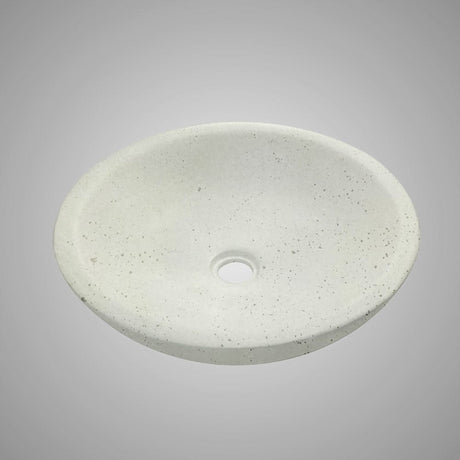 Pepster Round Cast Concrete Vessel Sink - Cream