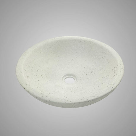Pepster Round Cast Concrete Vessel Sink - Cream