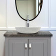 Pepster Round Cast Concrete Vessel Sink - Light Grey