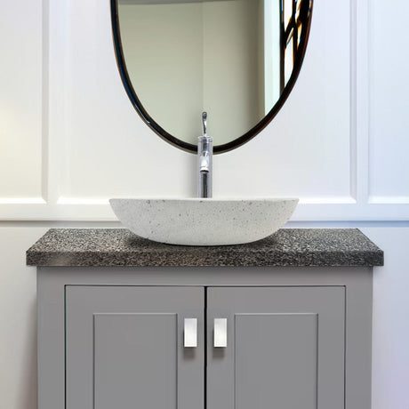 Pepster Round Cast Concrete Vessel Sink - Light Grey