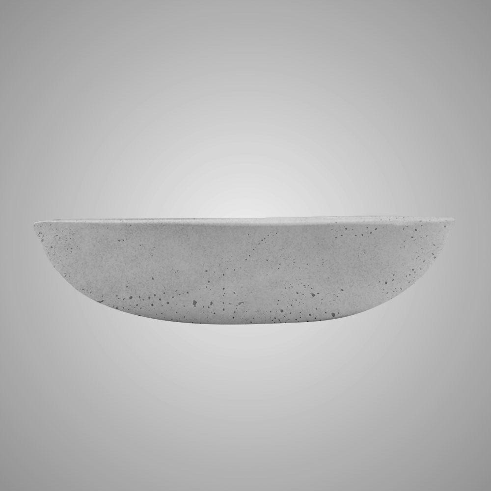 Pepster Round Cast Concrete Vessel Sink - Light Grey
