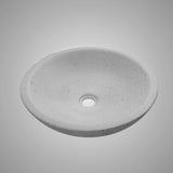 Pepster Round Cast Concrete Vessel Sink - White