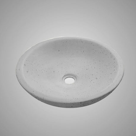 Pepster Round Cast Concrete Vessel Sink - White