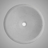 Pepster Round Cast Concrete Vessel Sink - White