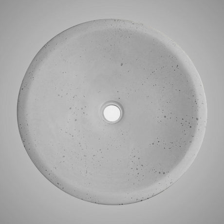 Pepster Round Cast Concrete Vessel Sink - White
