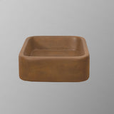 Piero Cast Concrete Rectangular Vessel Sink - Vintage Brown