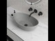 Saracen Oval Cast Concrete Vessel Sink - Grey