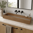Prospero Rectangular Cast Concrete Vessel Sink - Vintage Brown