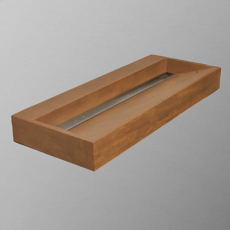 Prospero Rectangular Cast Concrete Vessel Sink - Vintage Brown