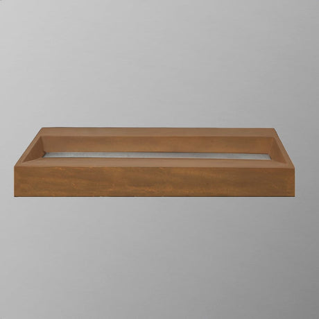 Prospero Rectangular Cast Concrete Vessel Sink - Vintage Brown