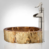 Ramona Petrified Wood Vessel Sink - Yellow Interior