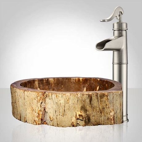 Ramona Petrified Wood Vessel Sink - Yellow Interior