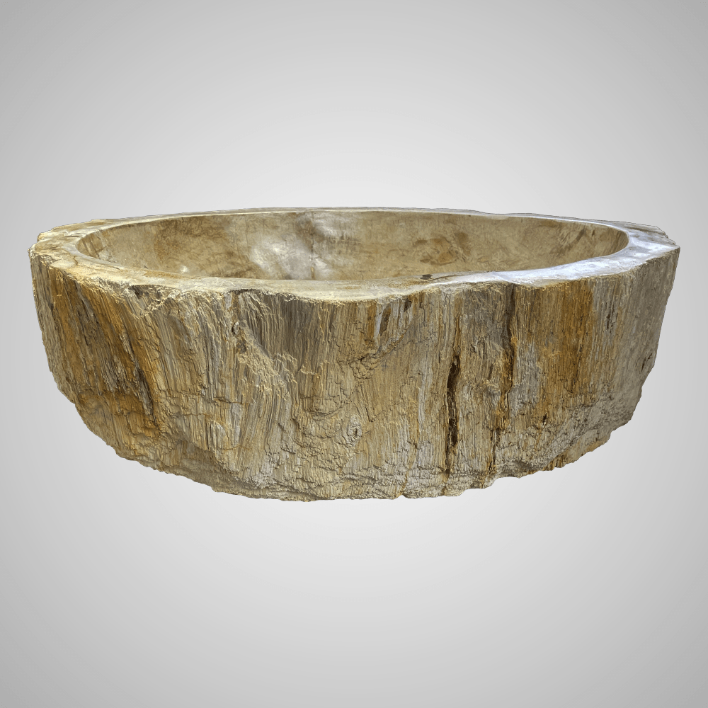 Ramona Petrified Wood Vessel Sink - Yellow Interior